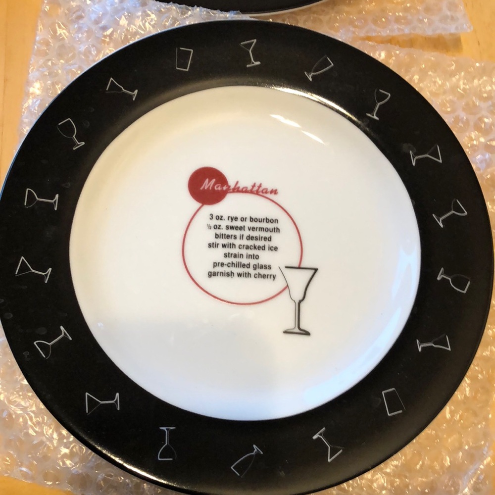 Pottery barn retro bar plate set of eight